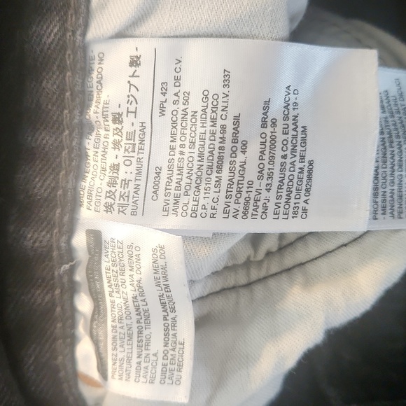 Levi's Men 501 Original Fit Straight Leg Button Fly Black Wash Jeans 42X32 - Picture 5 of 7